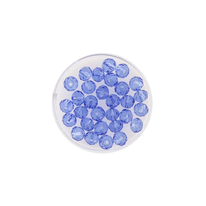 Glasschliffperle Briolette light safir 6 mm Lochgröße 1,2 mm 30 St 5073-06444 4016490580867  