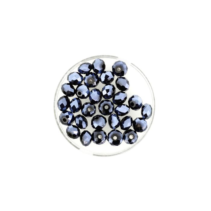 Glasschliffperle Briolette hematite 6 mm Lochgröße 1,2 mm 30 St 5073-06724 4016490580782  