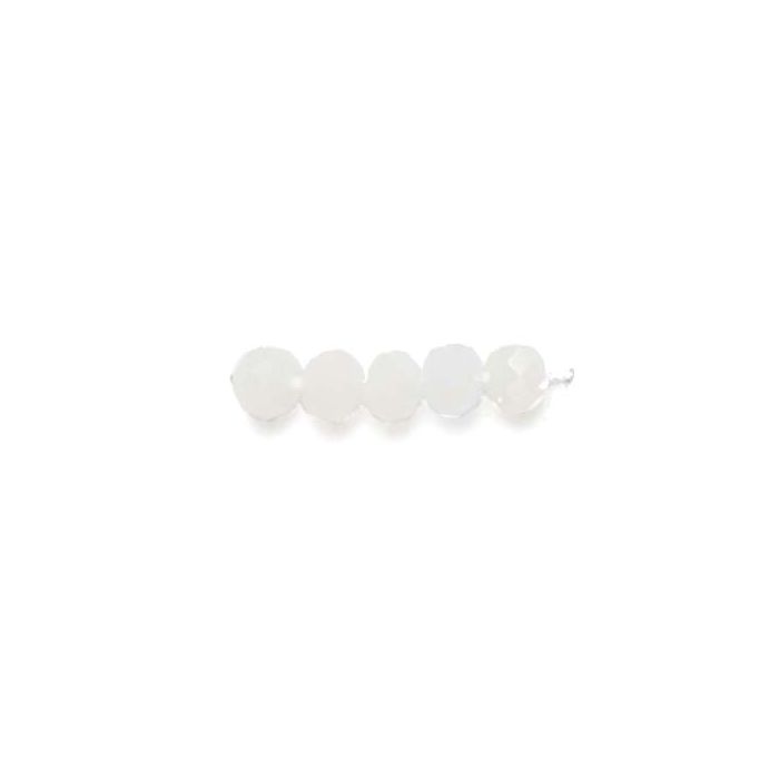 Glasschliffperle Briolette weiß Farbabweichungen möglich 8 mm Lochgröße 1,2 mm