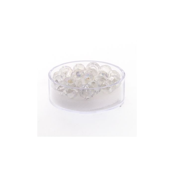 Glasschliffperle Briolette kristall AB 8 mm Lochgröße 1,2 mm 20 St 5073-08144 4016490561828  