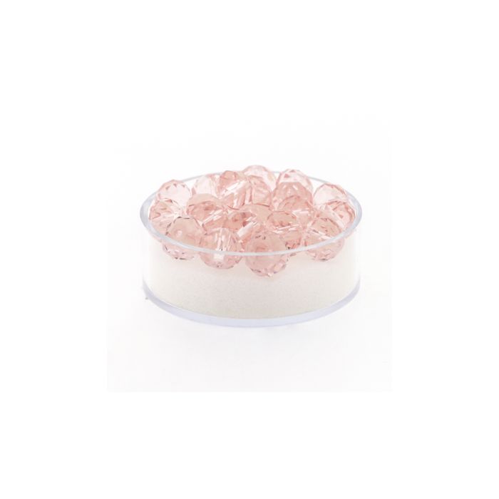 Glasschliffperle Briolette light rose 8 mm Lochgröße 1,2 mm 20 St 5073-08154 4016490561941  