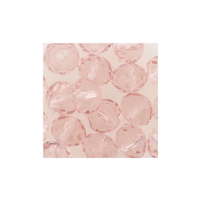 Glasschliffperle Briolette light rose 8 mm Lochgröße 1,2 mm 20 St 5073-08154 4016490561941  