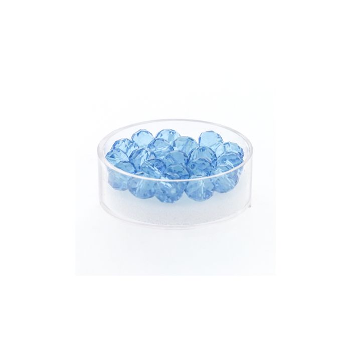 Glasschliffperle Briolette aqua 8 mm Lochgröße 1,2 mm 20 St 5073-08184 4016490561897  