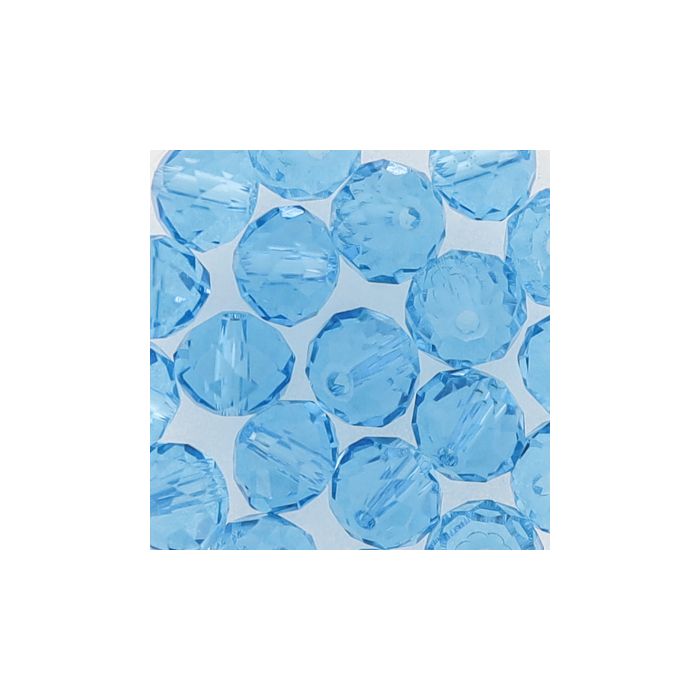 Glasschliffperle Briolette aqua 8 mm Lochgröße 1,2 mm 20 St 5073-08184 4016490561897  