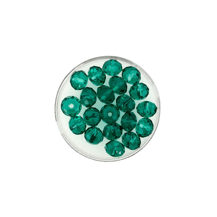 Glasschliffperle Briolette emerald 8 mm Lochgröße 1,2 mm 20 St 5073-08194 4016490561927  
