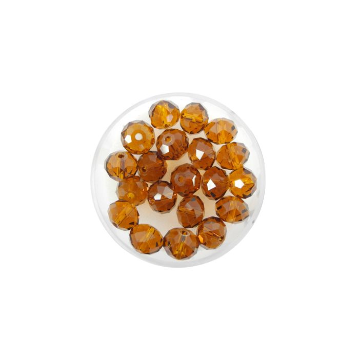 Glasschliffperle Briolette braun 8 mm Lochgröße 1,2 mm Briolette, Bild 1 von 2