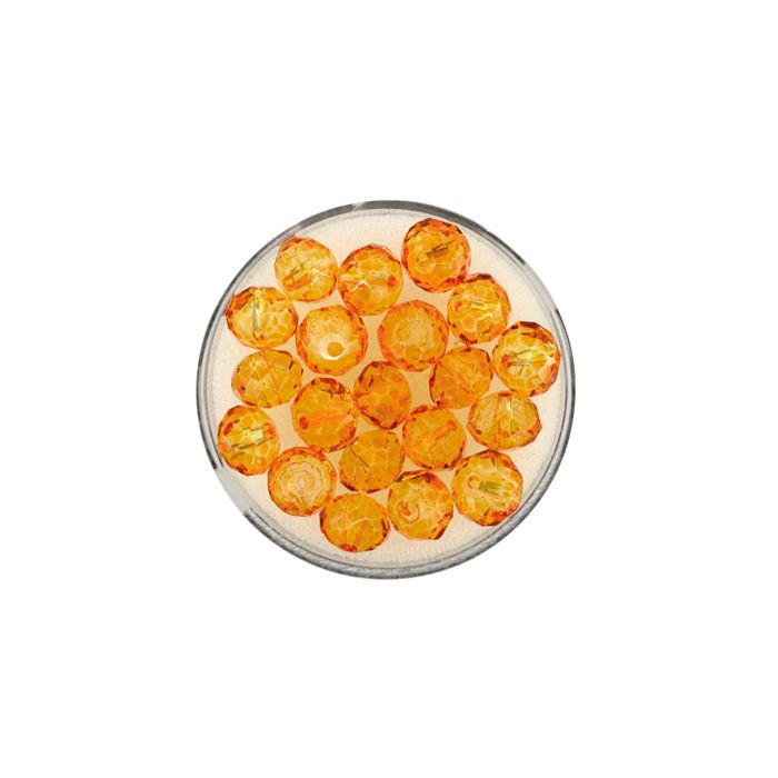 Glasschliffperle Briolette orange 8 mm Lochgröße 1,2 mm 20 St 5073-08224 4016490616757  