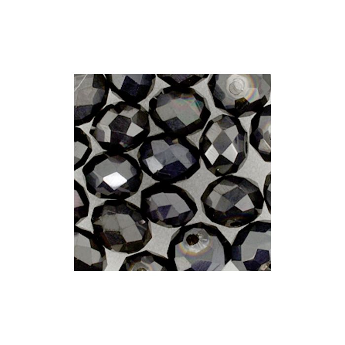 Glasschliffperle Briolette jet nut 8 mm Lochgröße 1,2 mm 20 St 5073-08284 4016490561842  