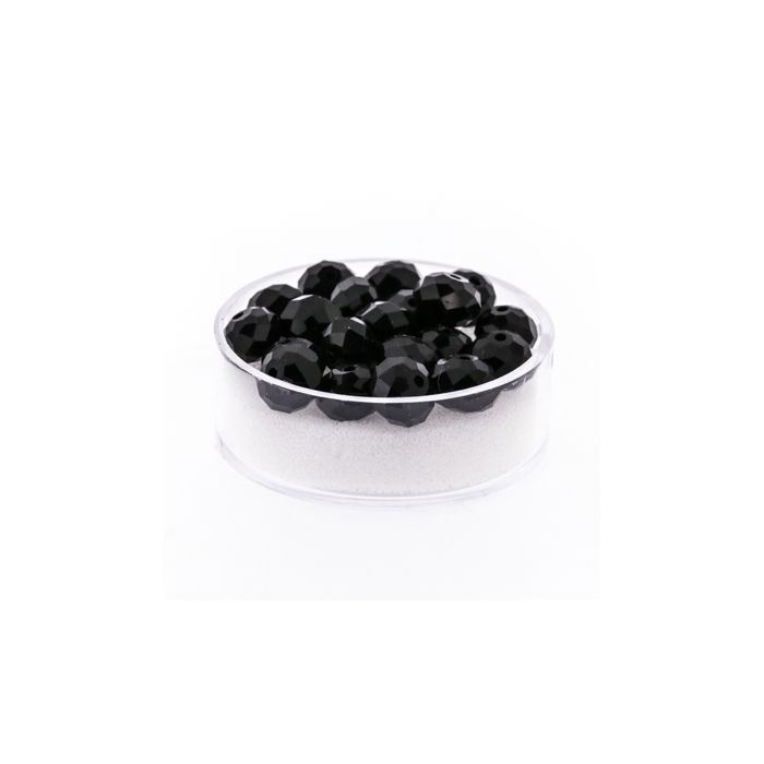 Glasschliffperle Briolette schwarz 8 mm Lochgröße 1,2 mm Briolette, Bild 1 von 4