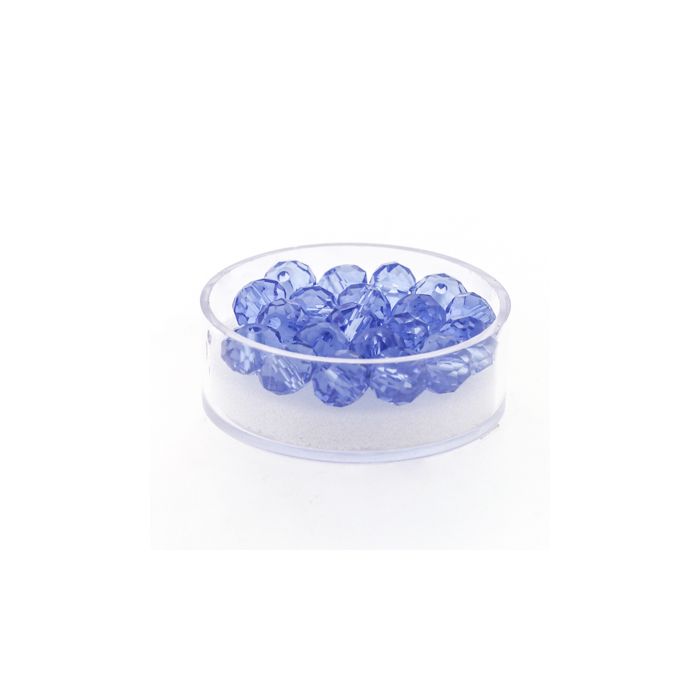 Glasschliffperle Briolette light safir 8 mm Lochgröße 1,2 mm 20 St 5073-08444 4016490561910  