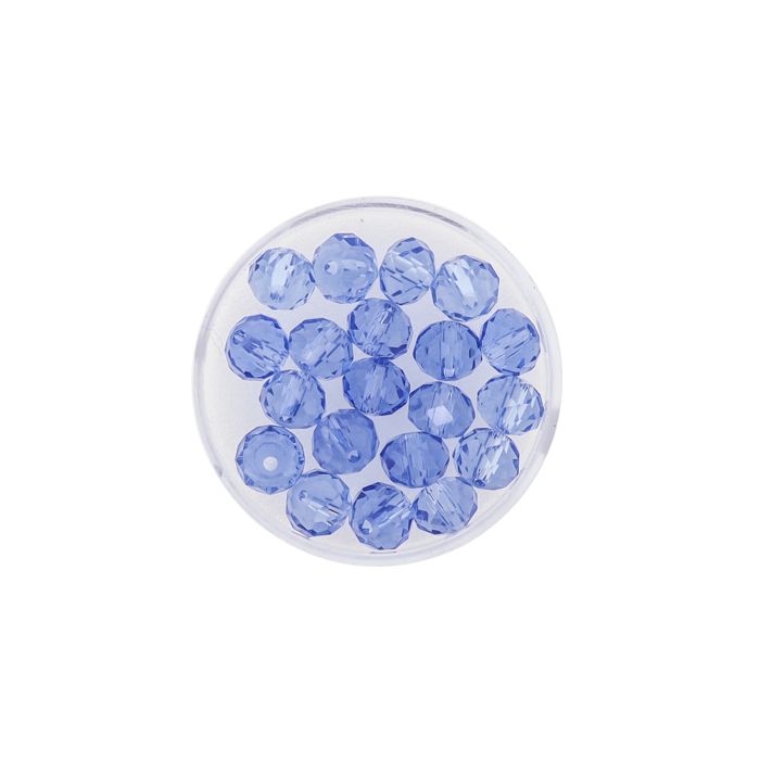 Glasschliffperle Briolette light safir 8 mm Lochgröße 1,2 mm 20 St 5073-08444 4016490561910  