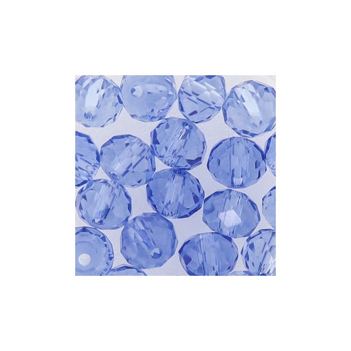 Glasschliffperle Briolette light safir 8 mm Lochgröße 1,2 mm 20 St 5073-08444 4016490561910  