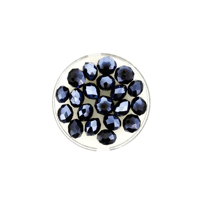 Glasschliffperle Briolette hematite 8 mm Lochgröße 1,2 mm 20 St 5073-08724 4016490561835  