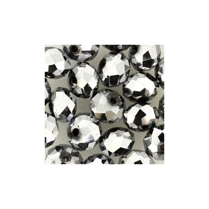 Glasschliffperle Briolette silberfb. 8 mm Lochgröße 1,2 mm 20 St 5073-08924 4016490561804  