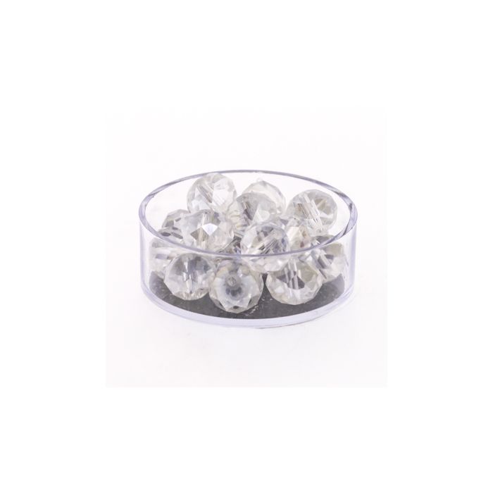 Glasschliffperle Briolette kristall 10 mm Lochgröße 1,5 mm 18 St 5073-10134 4016490561972  