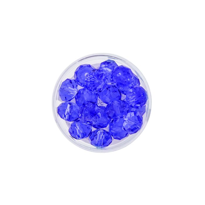 Glasschliffperle Briolette safir 10 mm Lochgröße 1,5 mm Briolette, Bild 2 von 3