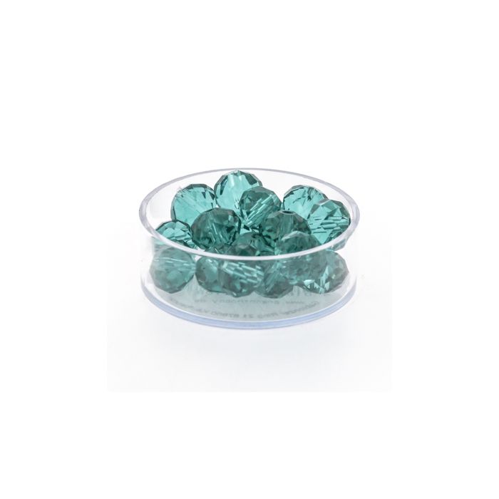 Glasschliffperle Briolette emerald 10 mm Lochgröße 1,5 mm 18 St 5073-10194 4016490562108  