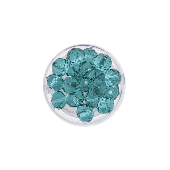 Glasschliffperle Briolette emerald 10 mm Lochgröße 1,5 mm 18 St 5073-10194 4016490562108  