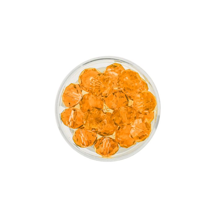 Glasschliffperle Briolette orange 10 mm Lochgröße 1,5 mm Briolette, Bild 1 von 2