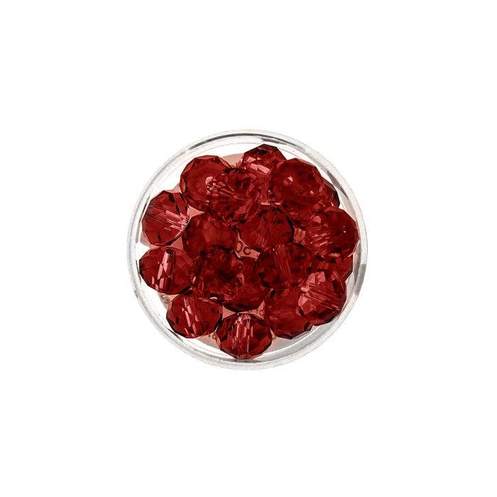 Glasschliffperle Briolette light siam 10 mm Lochgröße 1,5 mm Briolette, Bild 1 von 2