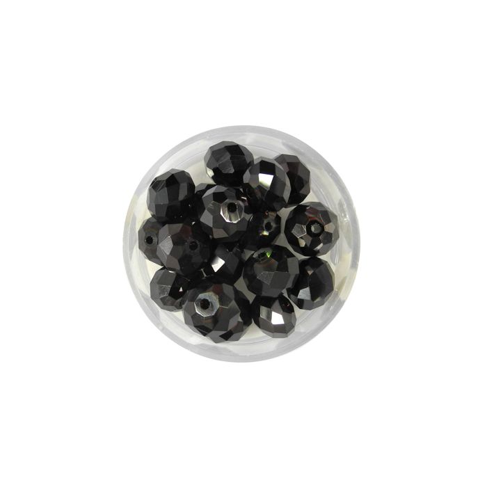 Glasschliffperle Briolette jet nut 10 mm Lochgröße 1,5 mm Briolette, Bild 1 von 2
