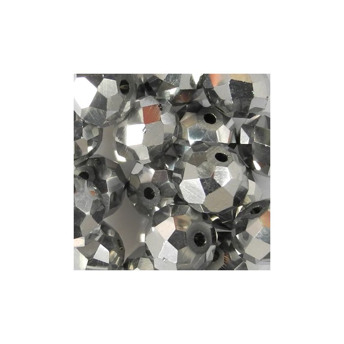 Glasschliffperle Briolette silberfb. 10 mm Lochgröße 1,5 mm 18 St 5073-10924 4016490561989  