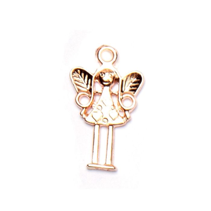 Metallanhänger Engel rosegoldfb. 20 x 14 mm