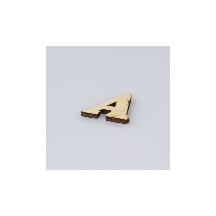 Holzbuchstaben A flach natur 25 mm 10St 5115-250A1 4016490010500  