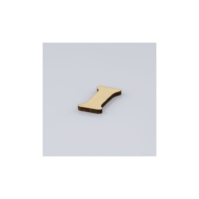 Holzbuchstaben I flach natur 25 mm 10St 5115-250I1 4016490010586  