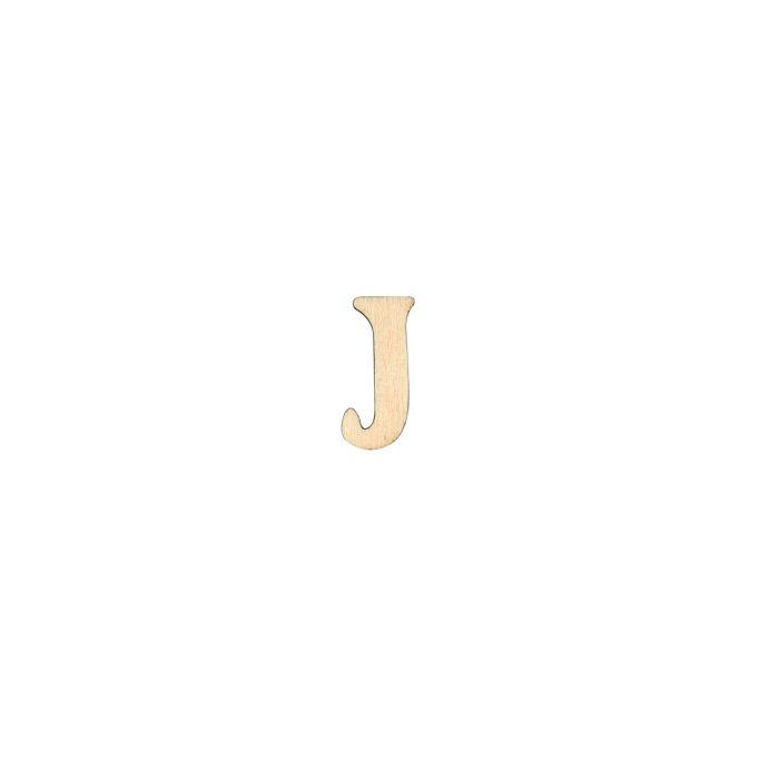 Holzbuchstaben J flach natur 25 mm 10St 5115-250J1 4016490010593  