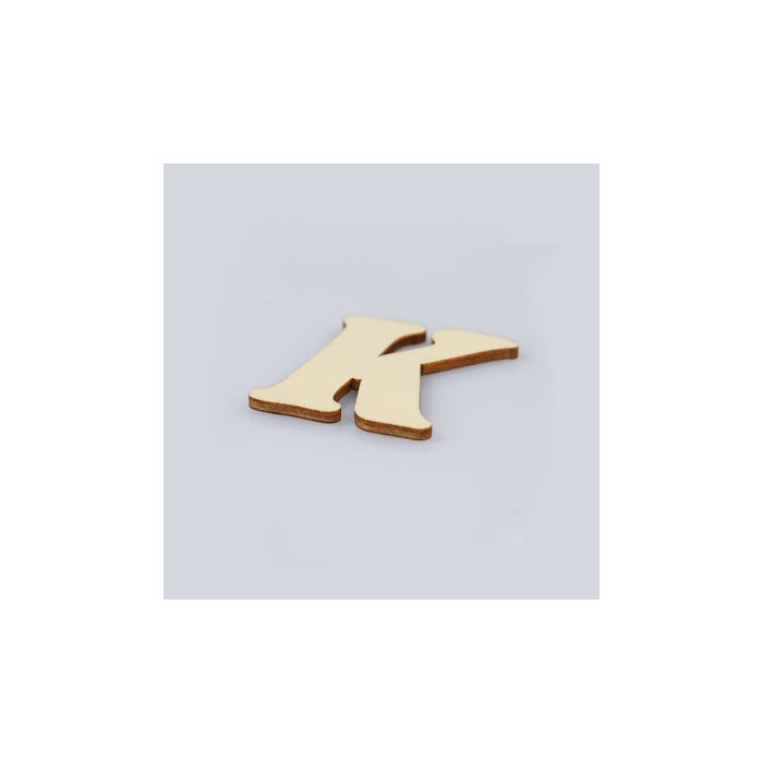 Holzbuchstaben K flach natur 25 mm 10St 5115-250K1 4016490010609  