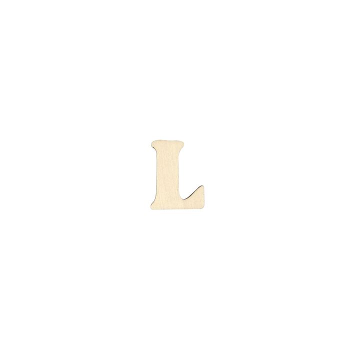 Holzbuchstaben L flach natur 25 mm 10St 5115-250L1 4016490010616  