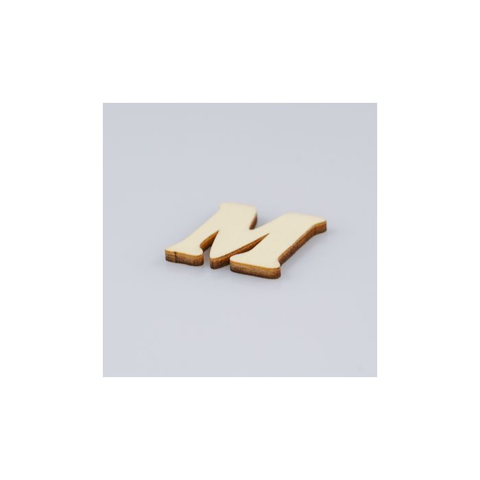Holzbuchstaben M flach natur 25 mm 10St 5115-250M1 4016490010623  