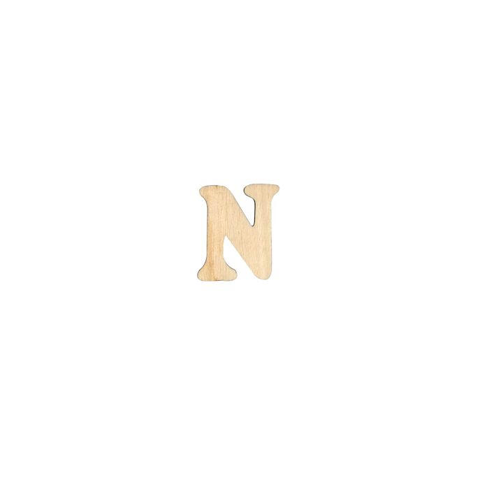 Holzbuchstaben N flach natur 25 mm 10St 5115-250N1 4016490010630  
