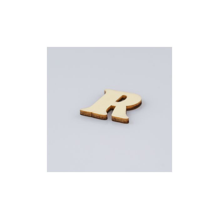 Holzbuchstaben R flach natur 25 mm 10St 5115-250R1 4016490010678  