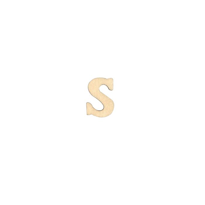 Holzbuchstaben S flach natur 25 mm 10St 5115-250S1 4016490010685  