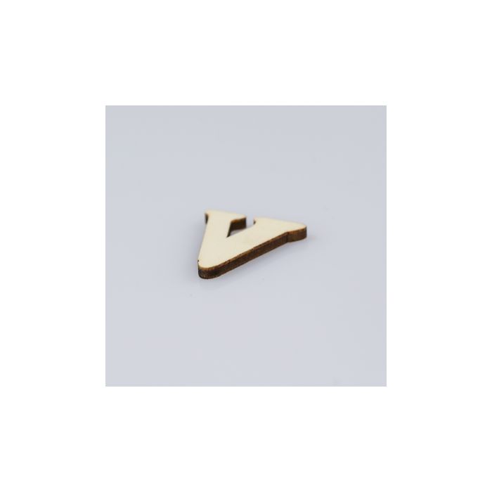 Holzbuchstaben V flach natur 25 mm 10St 5115-250V1 4016490010715  