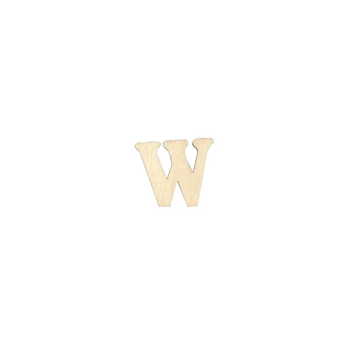 Holzbuchstaben W flach natur 25 mm 10St 5115-250W1 4016490010722  