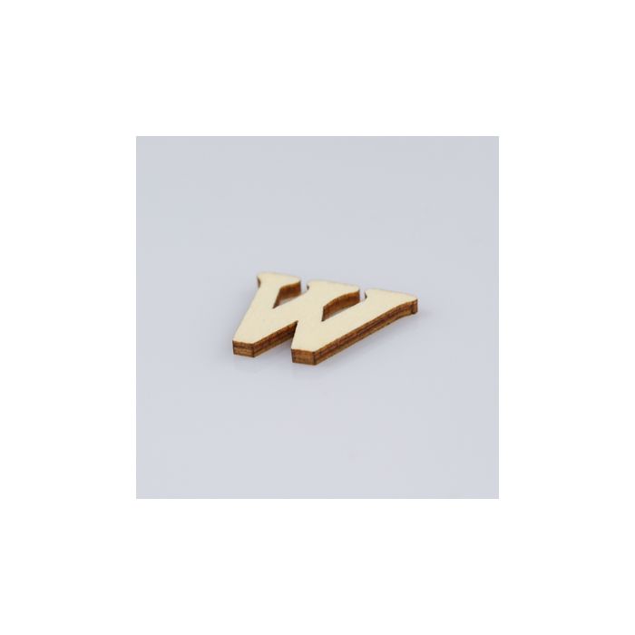 Holzbuchstaben W flach natur 25 mm 10St 5115-250W1 4016490010722  
