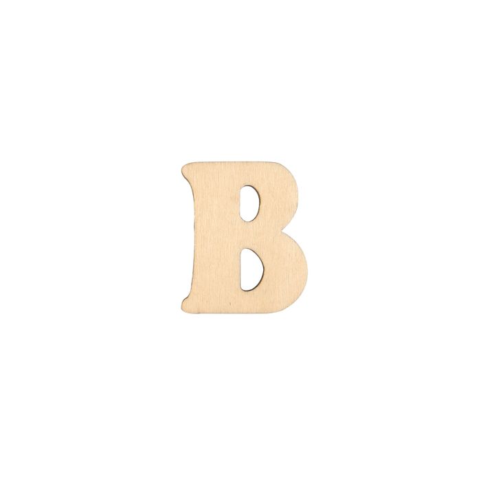 Holzbuchstaben B flach natur 40 mm, Bild 1 von 2