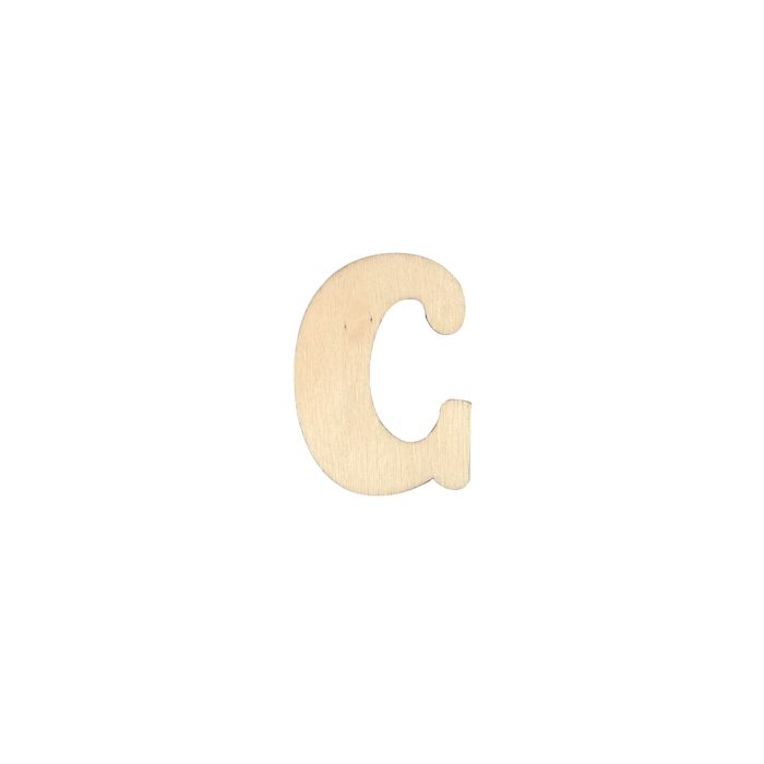 Holzbuchstaben C flach natur 40 mm 10St 5115-400C1 4016490010784  