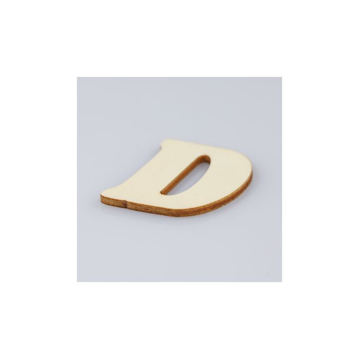 Holzbuchstaben D flach natur 40 mm 10St 5115-400D1 4016490010791  