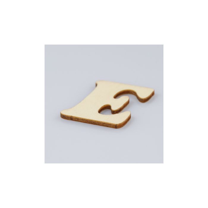 Holzbuchstaben E flach natur 40 mm 10St 5115-400E1 4016490010807  