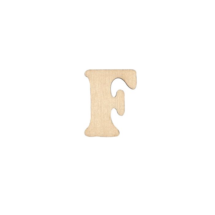 Holzbuchstaben F flach natur 40 mm, Bild 1 von 2