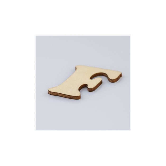 Holzbuchstaben F flach natur 40 mm, Bild 2 von 2
