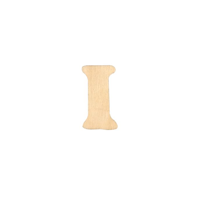 Holzbuchstaben I flach natur 40 mm, Bild 1 von 2