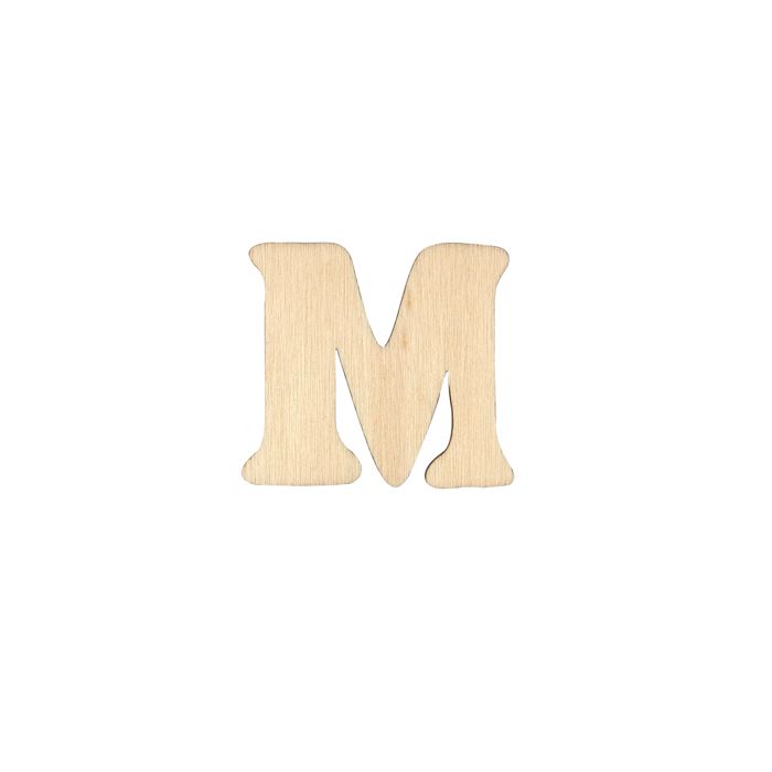 Holzbuchstaben M flach natur 40 mm 10St 5115-400M1 4016490010883  