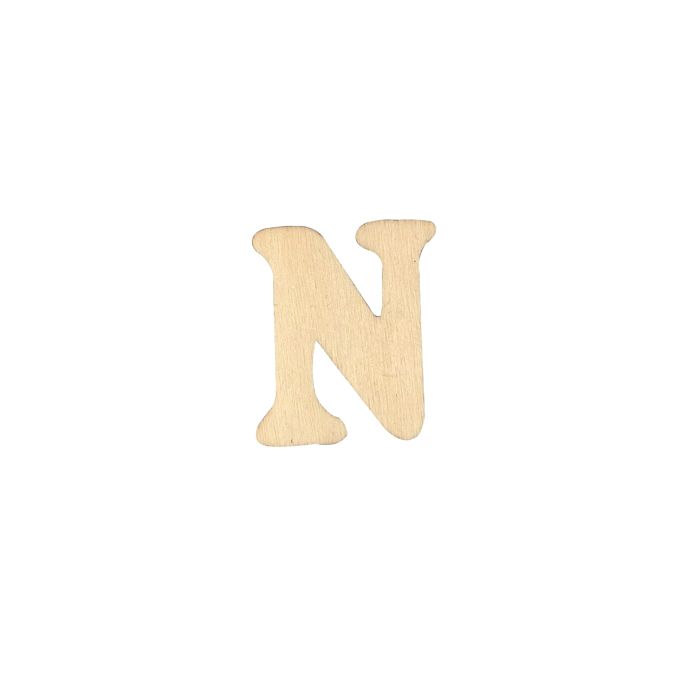Holzbuchstaben N flach natur 40 mm, Bild 1 von 2