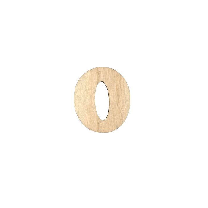 Holzbuchstaben O flach natur 40 mm, Bild 1 von 2
