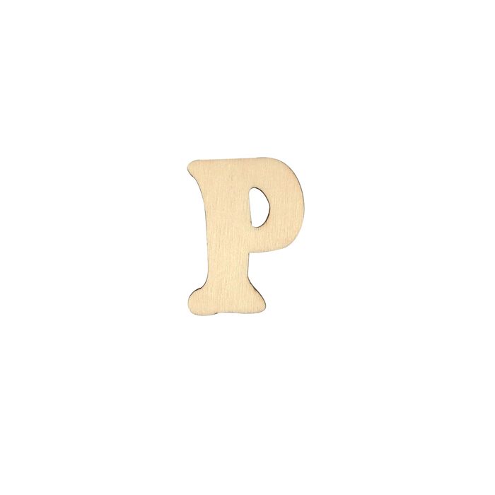 Holzbuchstaben P flach natur 40 mm, Bild 1 von 2